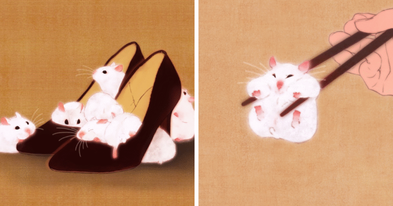 Otama-Shimai Crafts Hilarious Hamster Illustrations in Traditional Japanese Art Style
