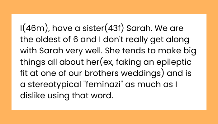 Sister Accused Me Of “Male Privilege” Until She Found Out I Had Cancer