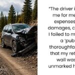 “The driver is suing me for medical expenses and damages, claiming I failed to maintain a ‘public thoroughfare’ and that my retaining wall was an unmarked hazard.”