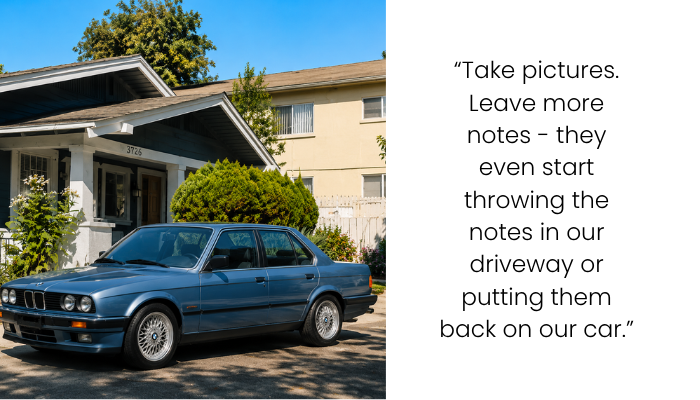 Neighbors’ Parking Dispute Escalates After They Ignore Homeowner’s Warnings