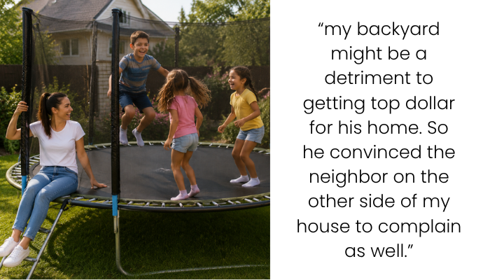 Trampoline Drama Escalates When Neighbors Involve the Law Instead of Talking