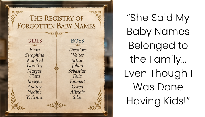My Sister Claims My Unused Baby Names Are “Family Property” After I Shared Them With a Friend