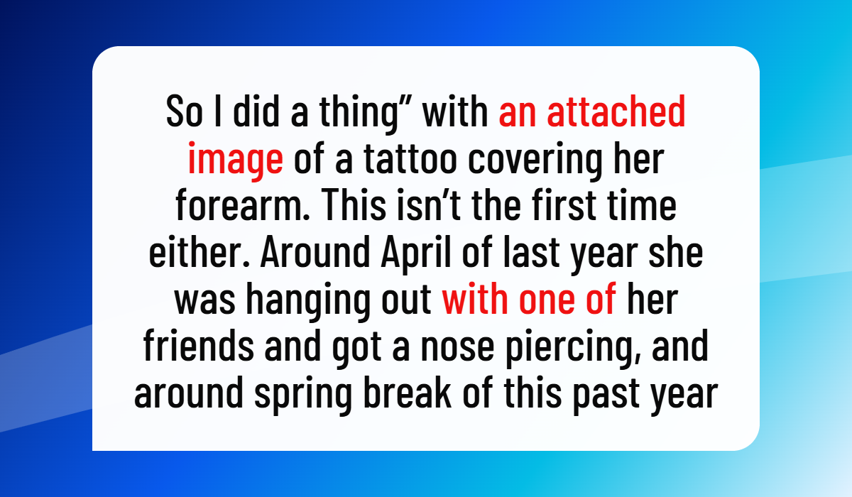 Girlfriend Gets Surprise Tattoo on Vacation, Leaving Long-Term Relationship Feeling Shaken