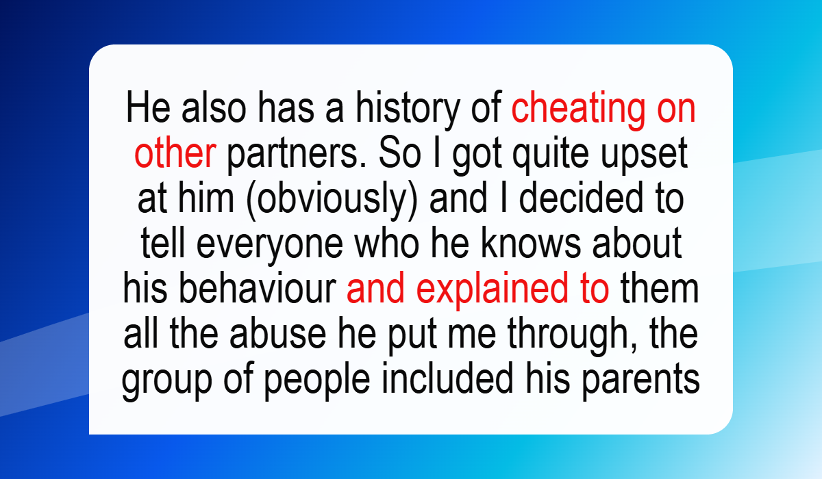 Man Exposes His Boyfriend’s Repeated Cheating to Friends and Family, but Now Wonders If He Went Too Far